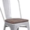 Flash Furniture Silver Metal Stackable Chair with Wood Seat, PK4 4-CH-31230-SIL-WD-GG - alternate 7